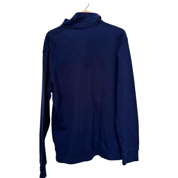 Polo Ralph Lauren Navy Cotton Quarter Zip Pullover Sweater Men’s L - Picture 3 of 5